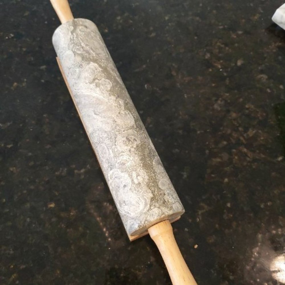 Marble rolling pin and stand